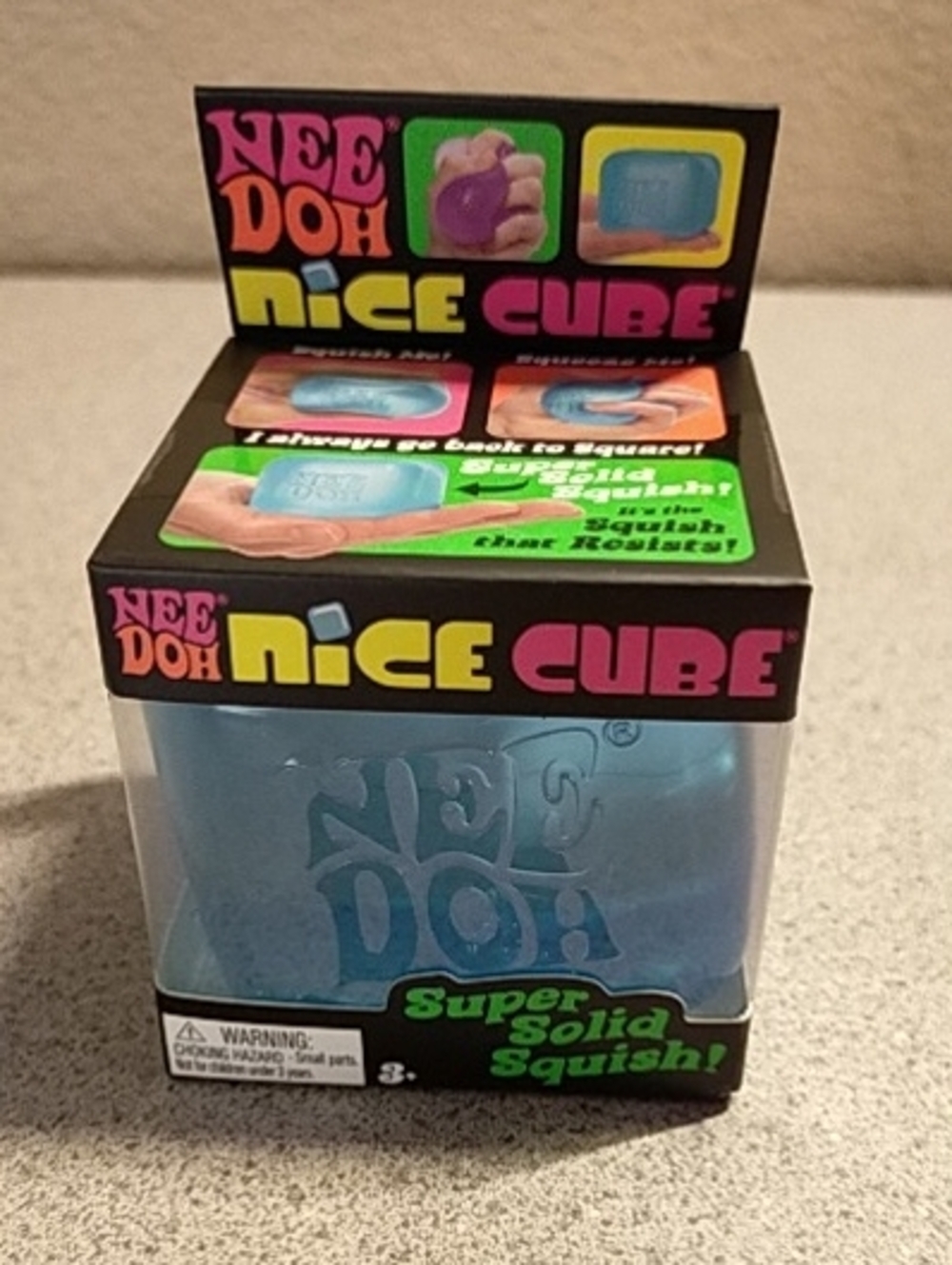 1 Needoh Nice Cube Super Solid Squish - Blue Pink New Authentic